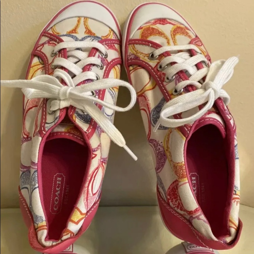 Coach Barrett Wom 8 C-Logo Sneakers Flats in Excellent Pre-owned Condition - Picture 2 of 6